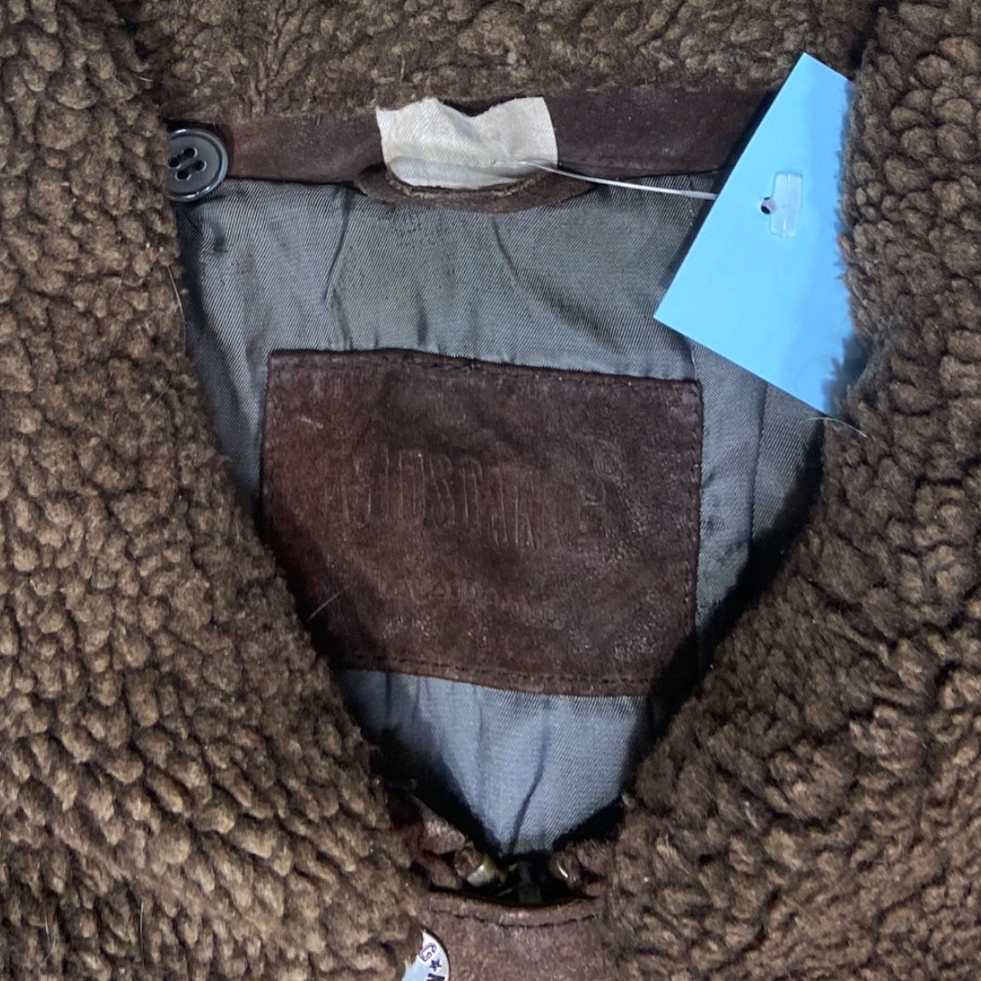 Vintage leather Mustang bomber jacket - XL