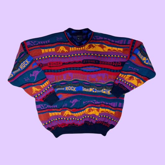 Vintage Emaroo Coogi-syle wool jumper - 2XL