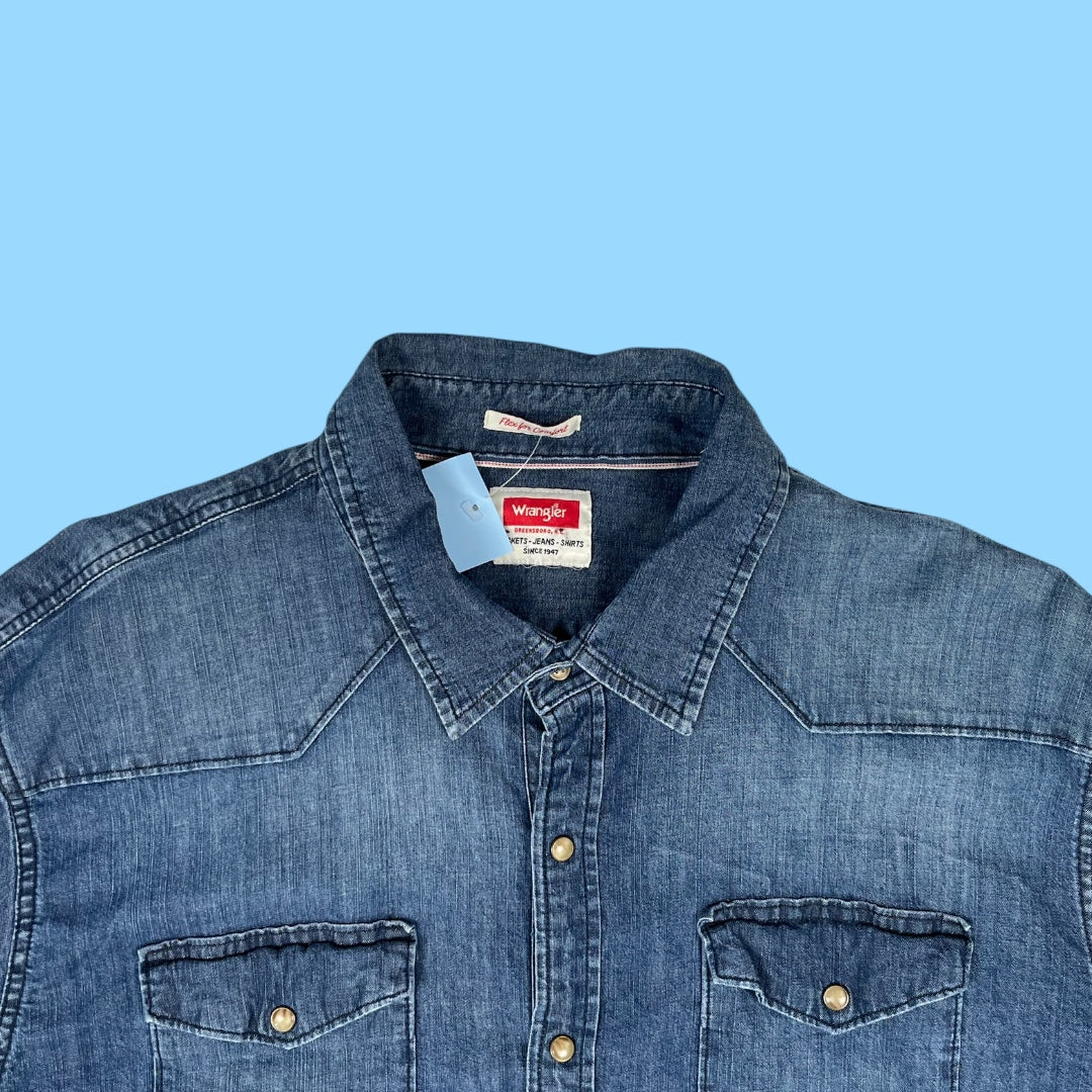 Vintage Wrangler denim shirt - 3XL