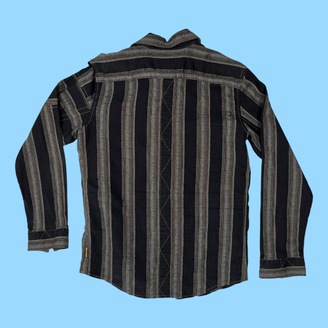 Vintage Armani Jeans striped hemp shirt - L
