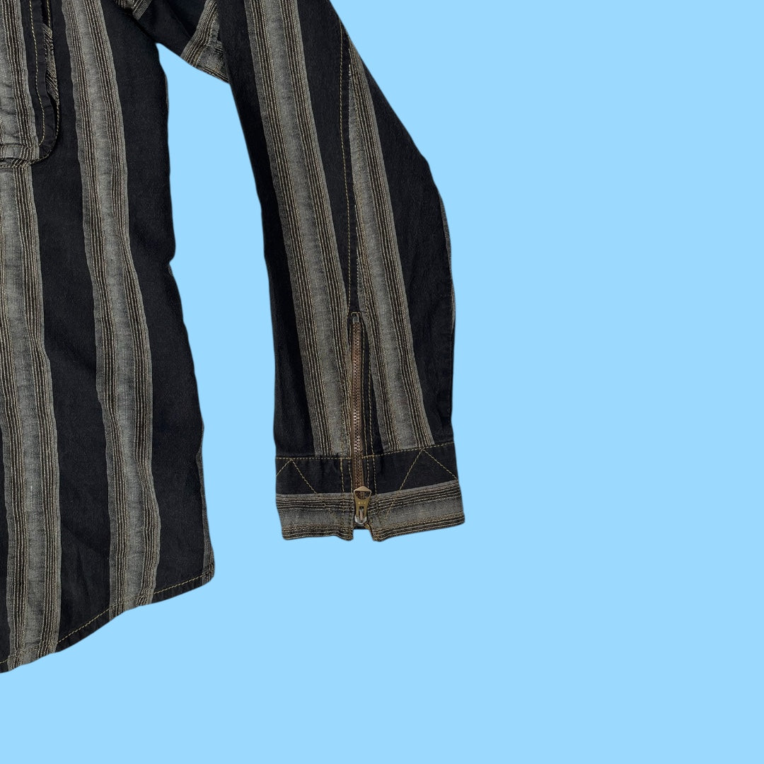Vintage Armani Jeans striped hemp shirt - L