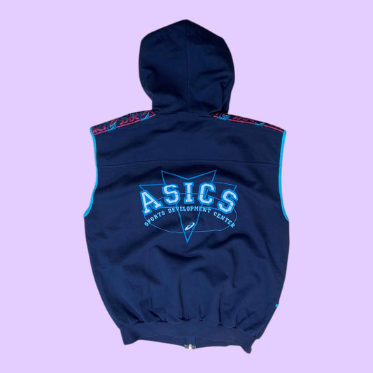 Vintage Asics sleeveless hoodie - 2XL