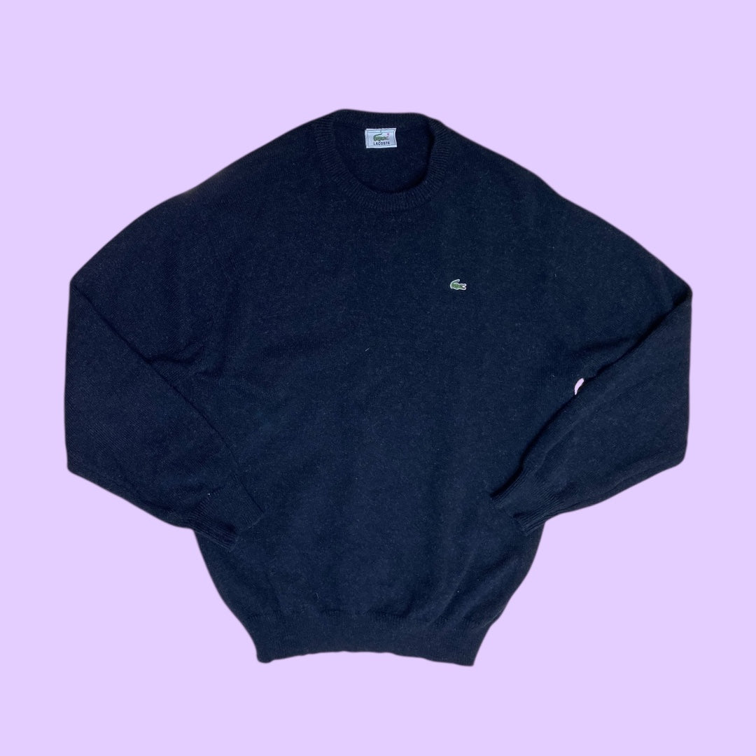 Vintage Lacoste navy new wool jumper - L