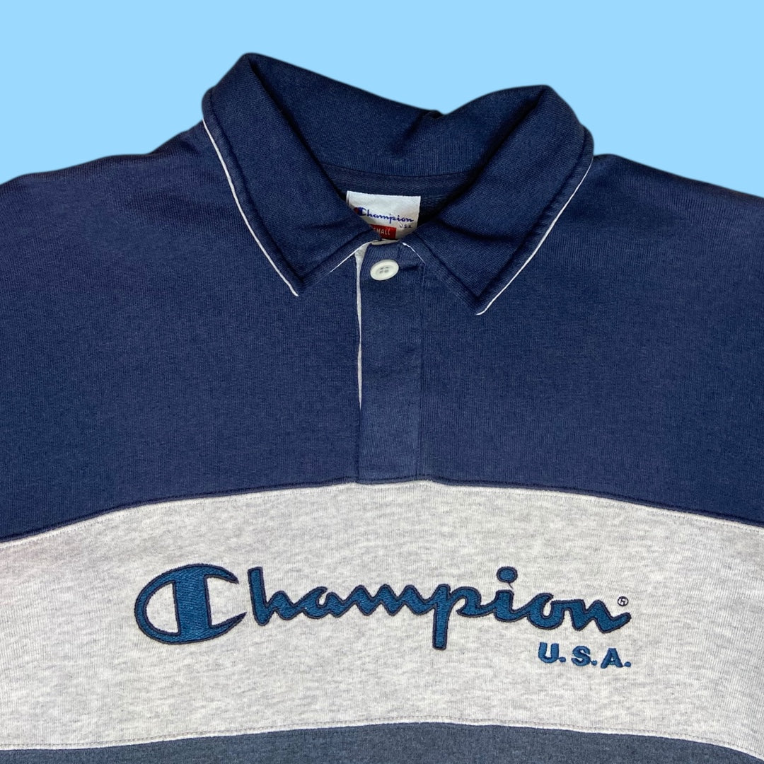 Vintage Champion polo sweater - S