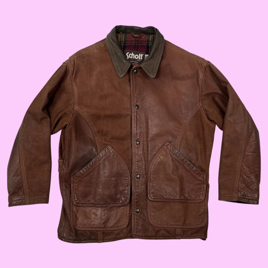 Vintage Schott leather jacket - XL