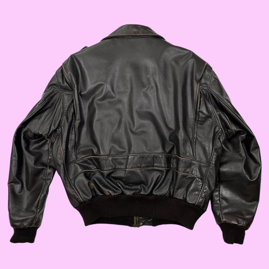 Vintage Schott A2 leather flight jacket - 2XL