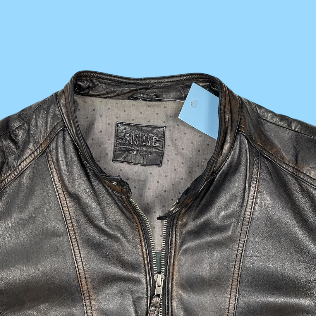 Vintage Mustang leather jacket - XL