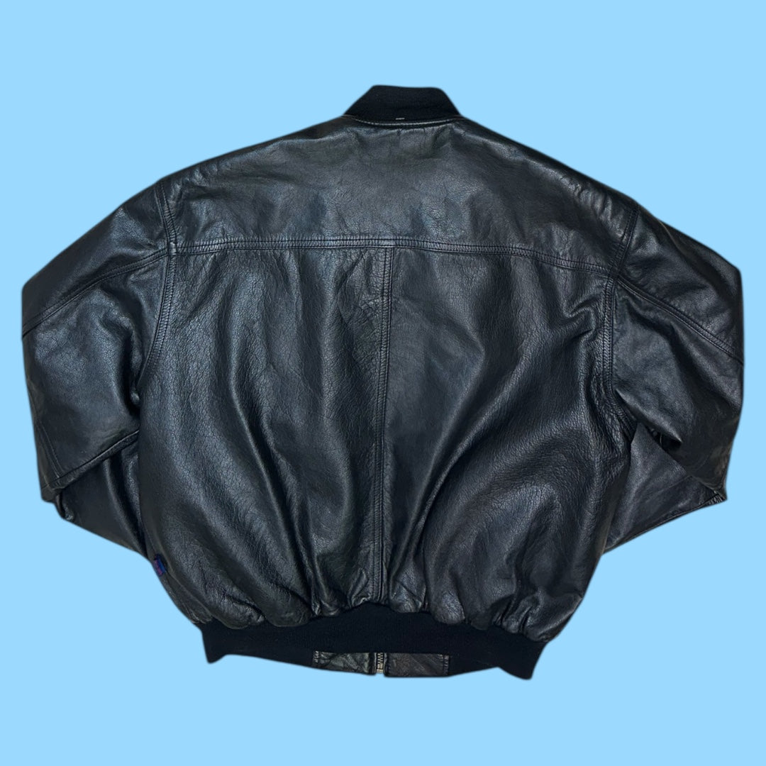 Vintage leather bomber jacket - M