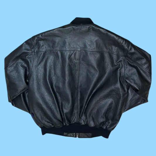Vintage leather bomber jacket - M