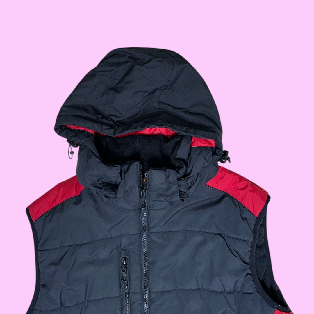 Vintage Dickies bodywarmer with hood - L