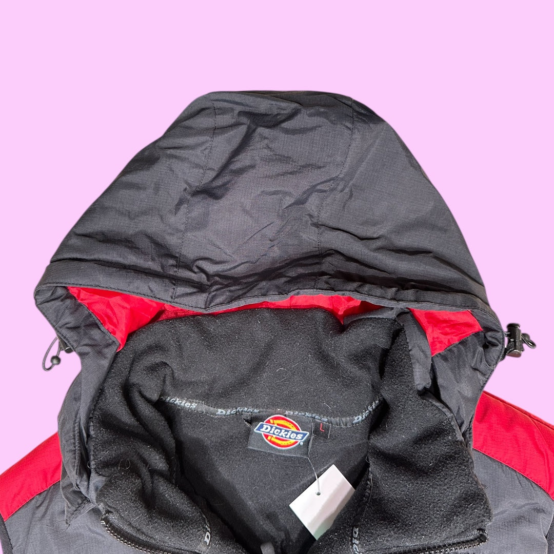 Vintage Dickies bodywarmer with hood - L
