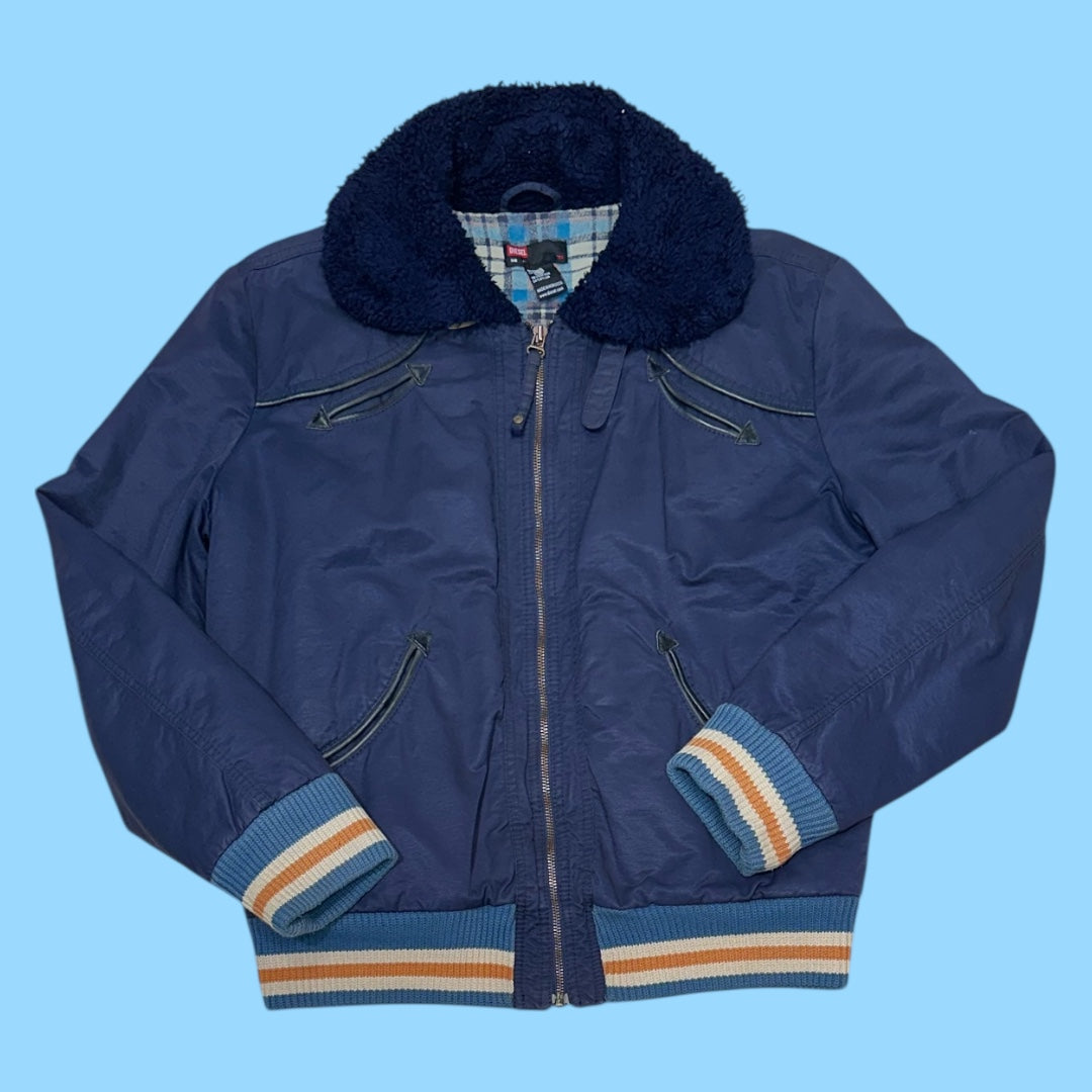 Vintage Diesel sherpa jacket - M