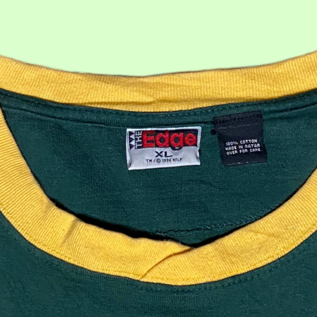 Vintage '96 Packers The Edge 3/4 sleeve t-shirt - XL