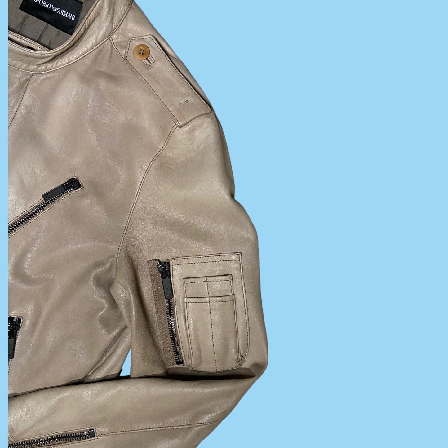 Vintage Emporio Armani leather jacket - L