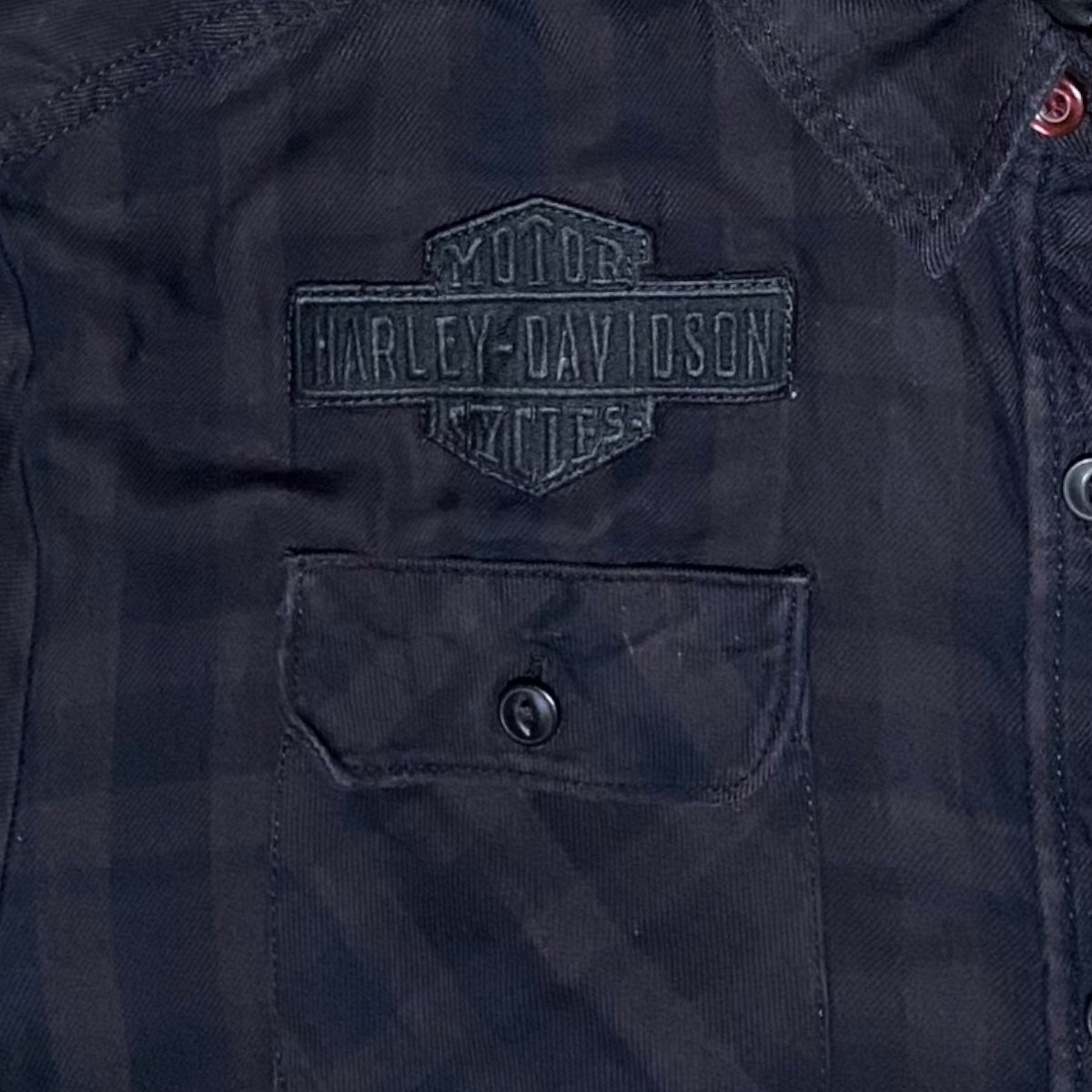 Vintage Harley Davidson checkered shirt - M