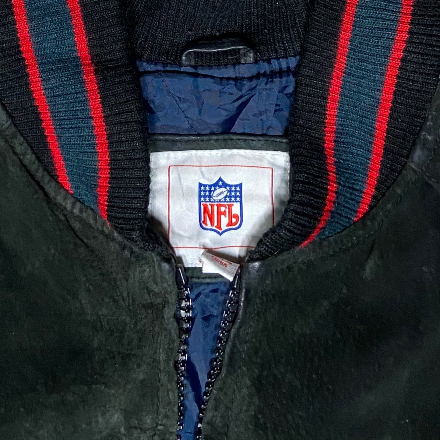 Vintage Patriots leather jacket - L