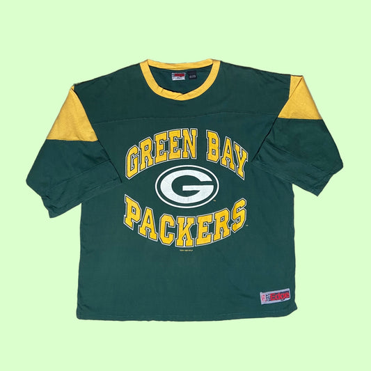 Vintage '96 Packers The Edge 3/4 sleeve t-shirt - XL
