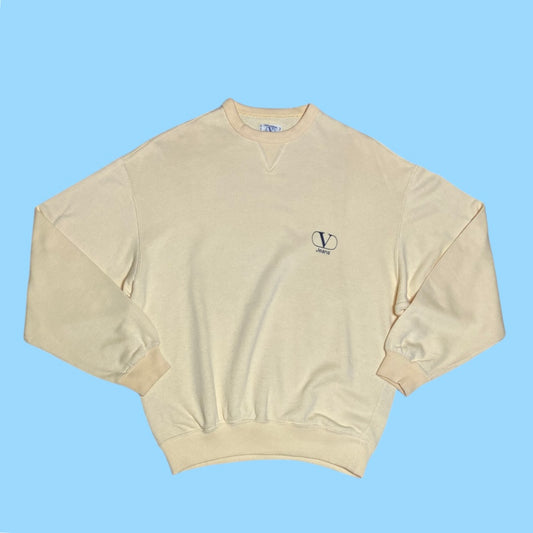 Vintage pale yellow Valentino sweater - M