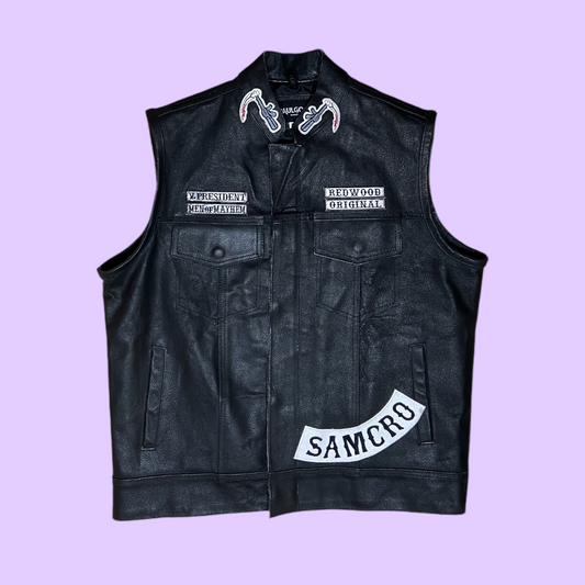 Vintage Sons of Anarchy leather vest - XL