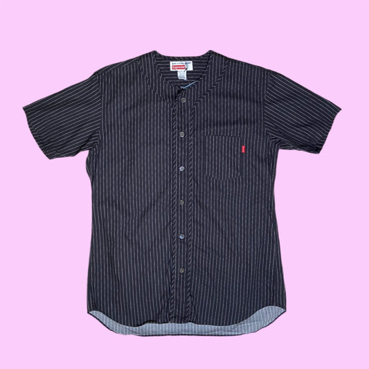 Supreme x Comme des Garçons pinstripe baseball shirt (S/S 2014) - L