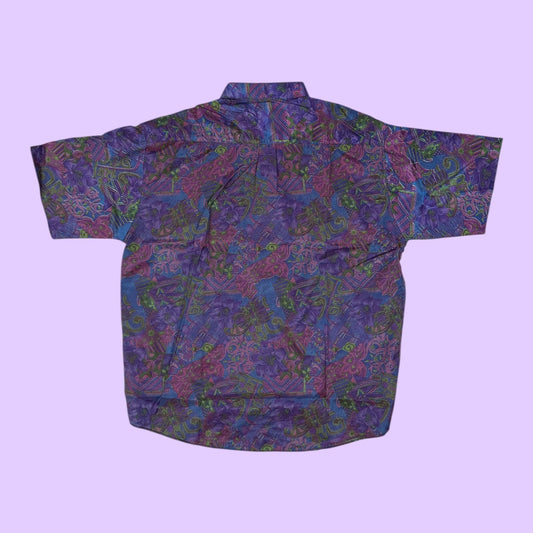 Vintage Thai silk exotic shirt - XL