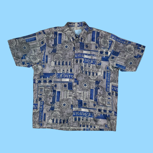 Vintage Thai silk exotic shirt - XL