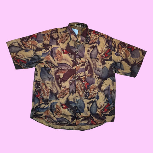 Vintage Thai silk exotic shirt - XL