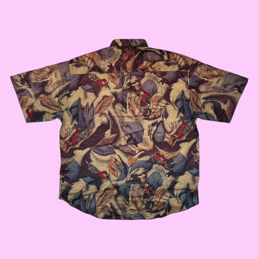 Vintage Thai silk exotic shirt - XL