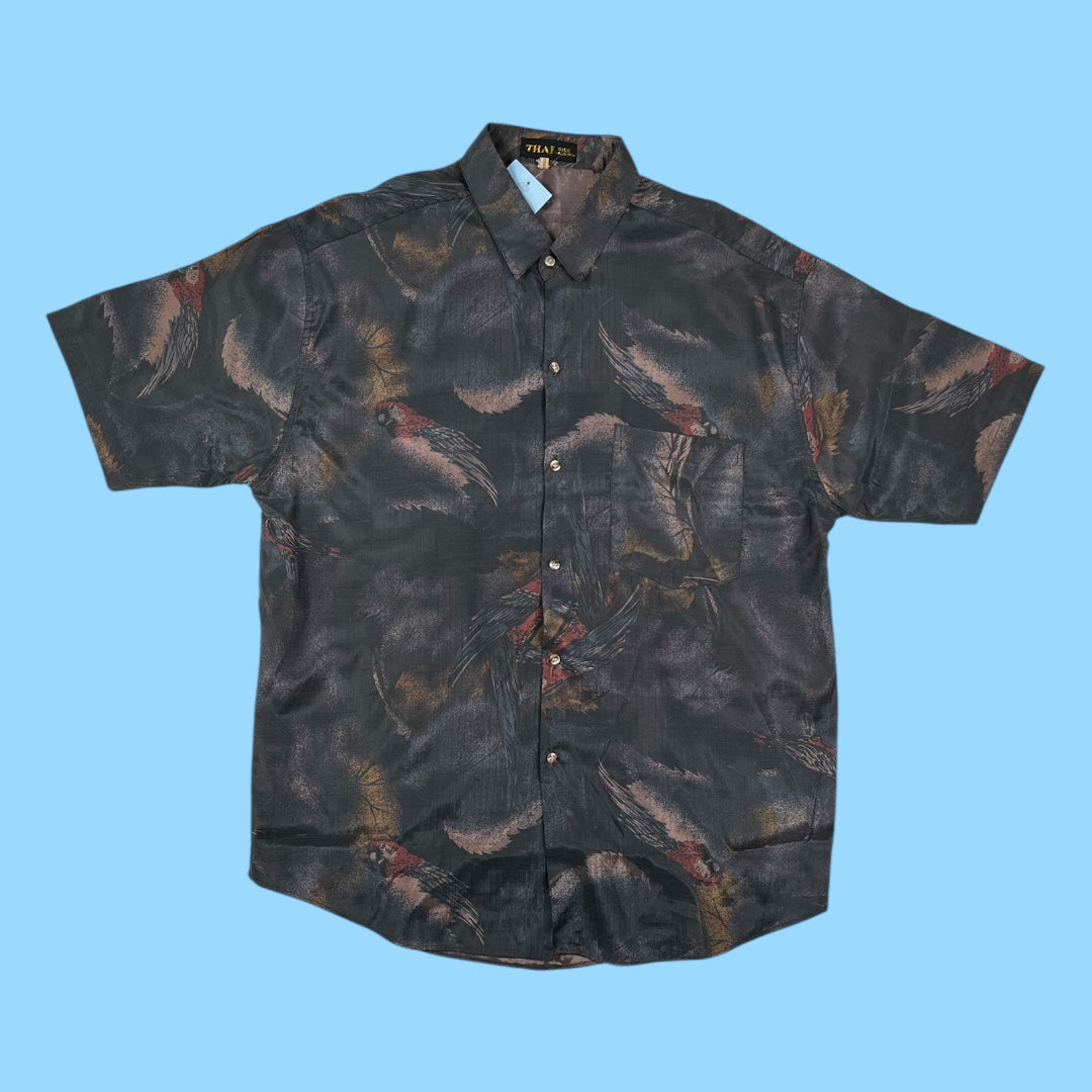 Vintage Thai silk exotic shirt - XL