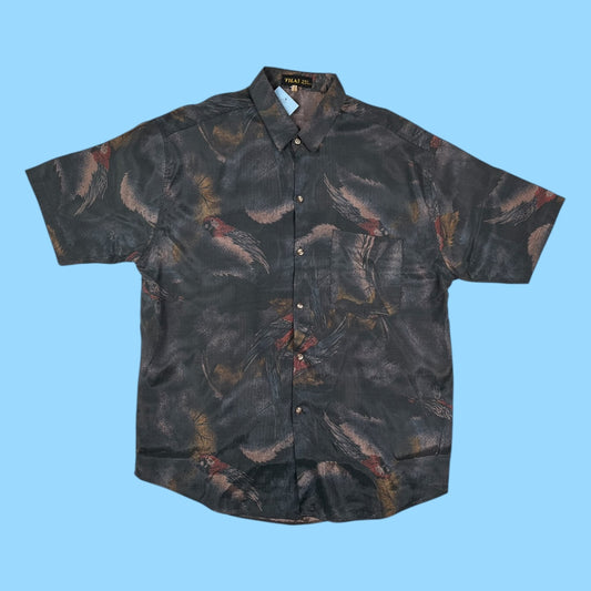 Vintage Thai silk exotic shirt - XL