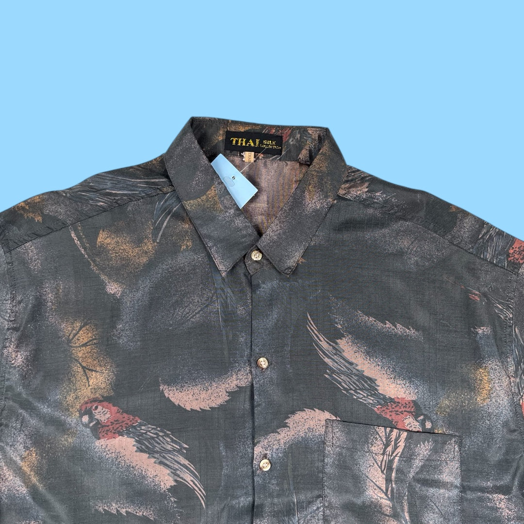 Vintage Thai silk exotic shirt - XL