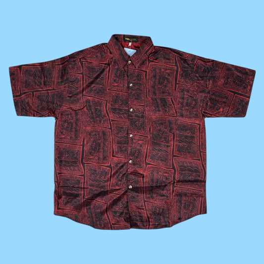 Vintage Thai silk exotic shirt - XL