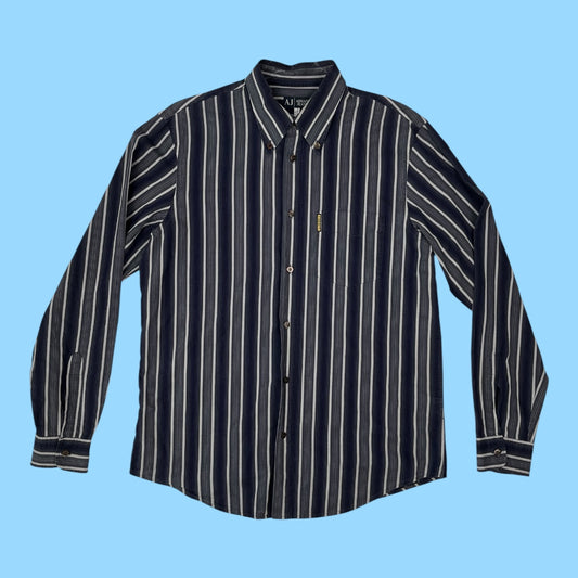 Vintage Armani Jeans striped shirt - L