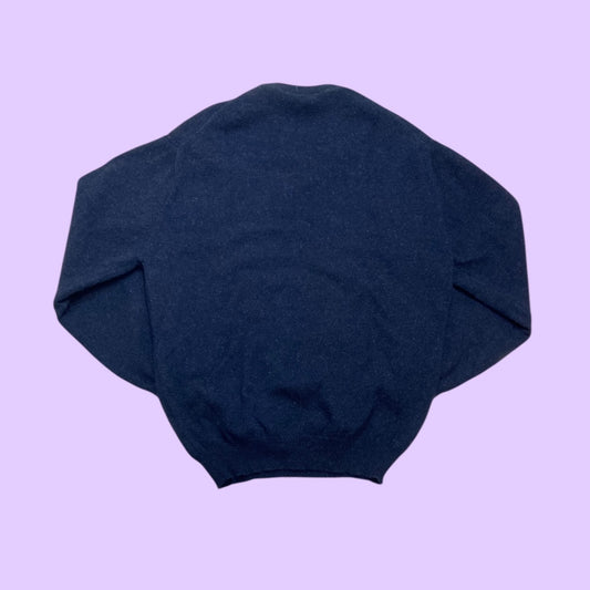 Vintage Lacoste navy new wool jumper - L