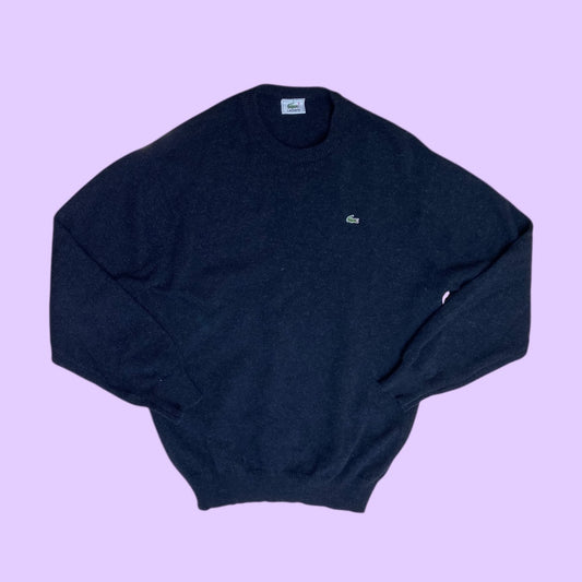 Vintage Lacoste navy new wool jumper - L