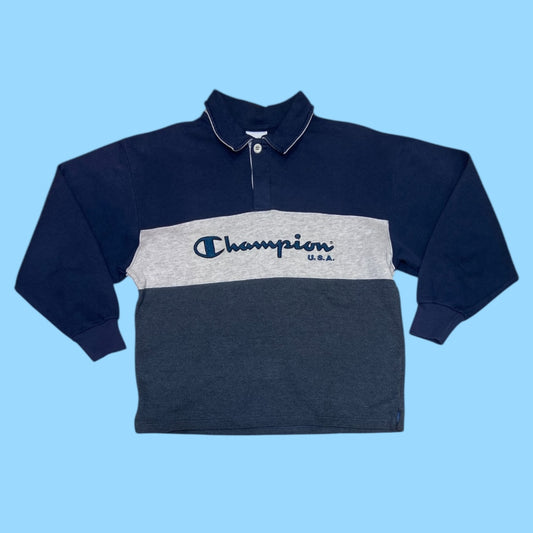 Vintage Champion polo sweater - S