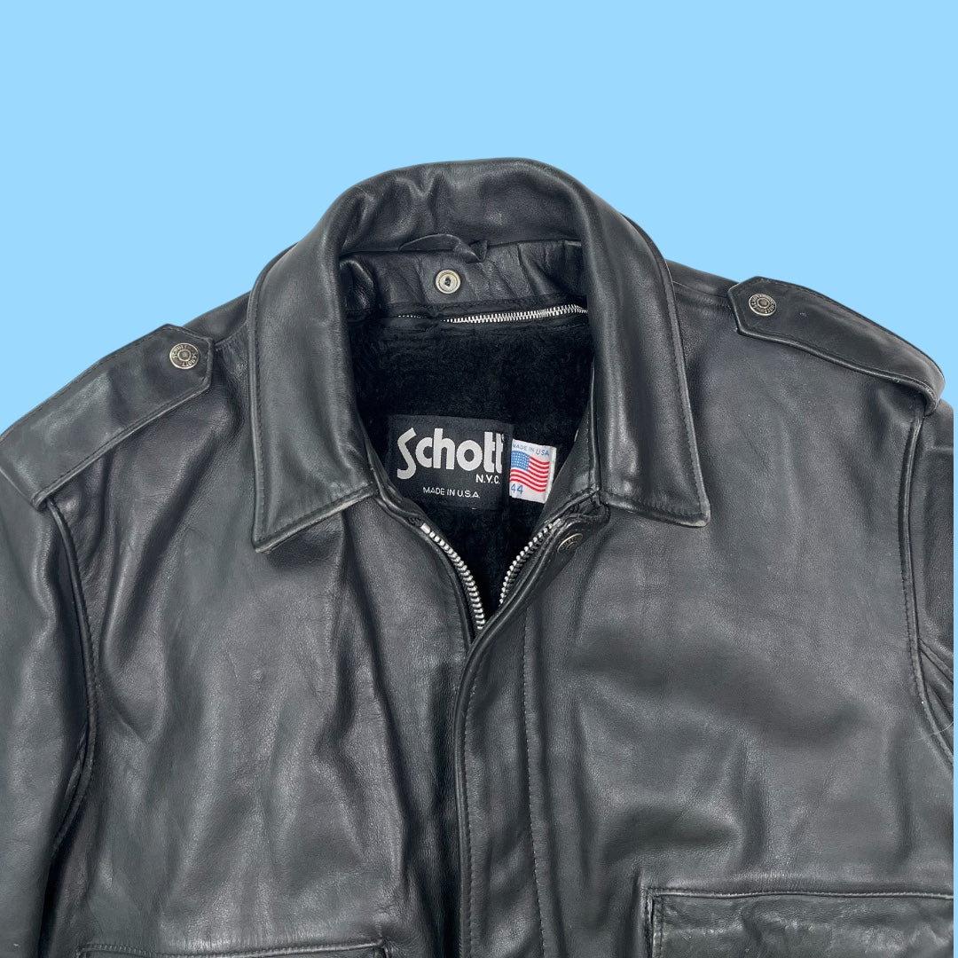 Vintage Schott A2 leather flight jacket - L