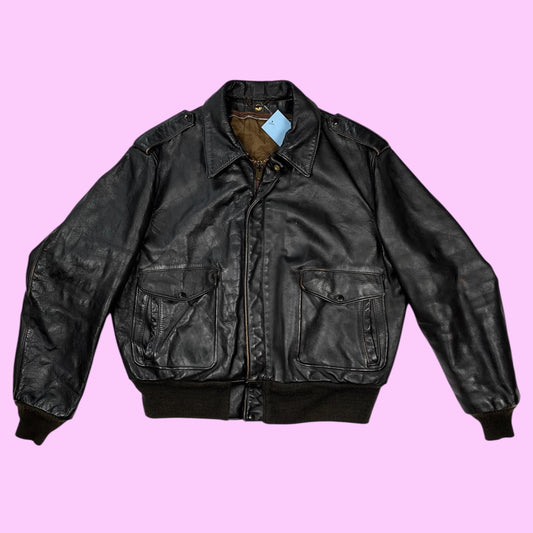 Vintage Schott A2 leather flight jacket - 2XL
