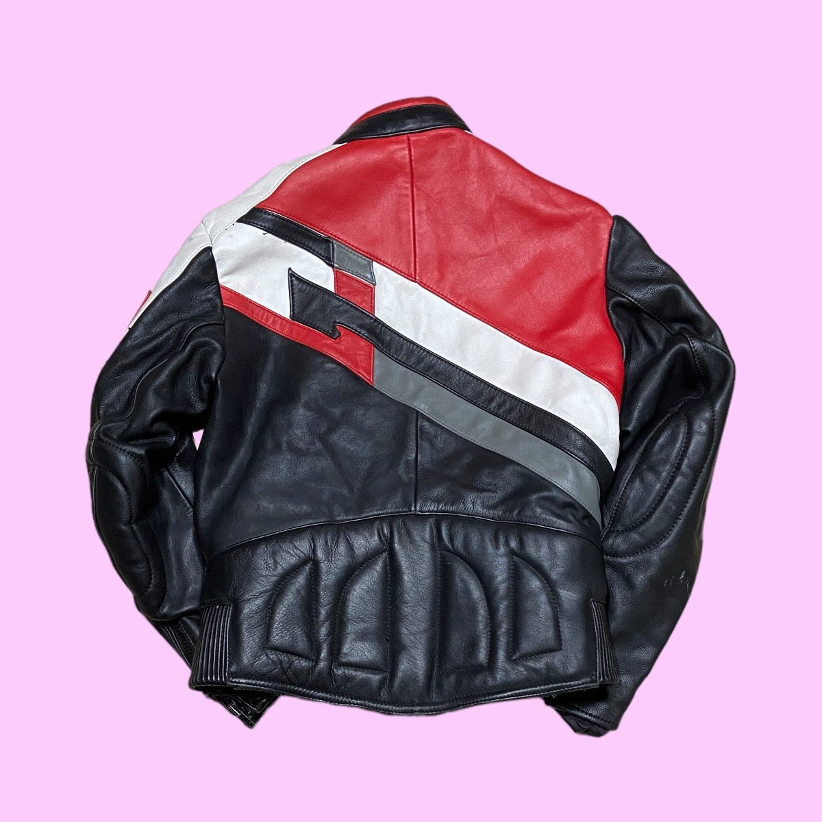 Vintage biker leather jacket - S