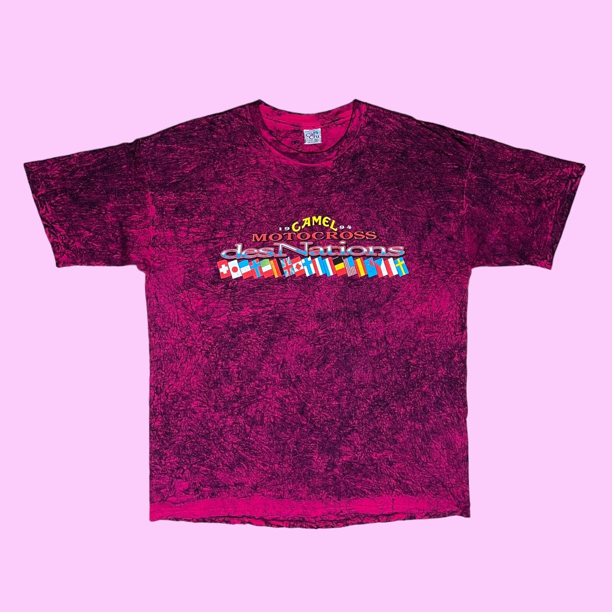 Vintage 1994 Camel motocross tie dye t-shirt - XL