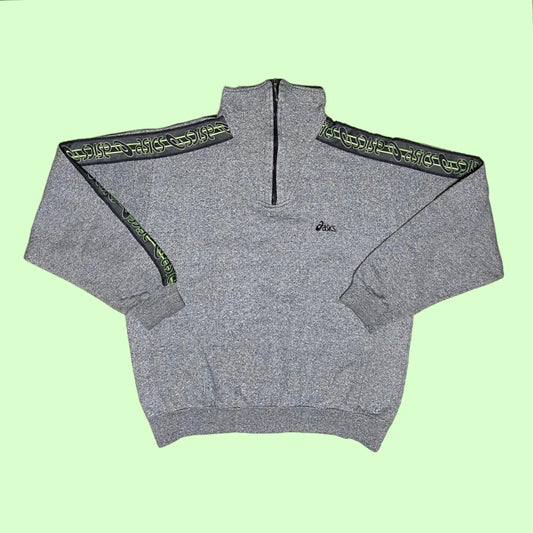 Vintage Asics q-zip sweater - M
