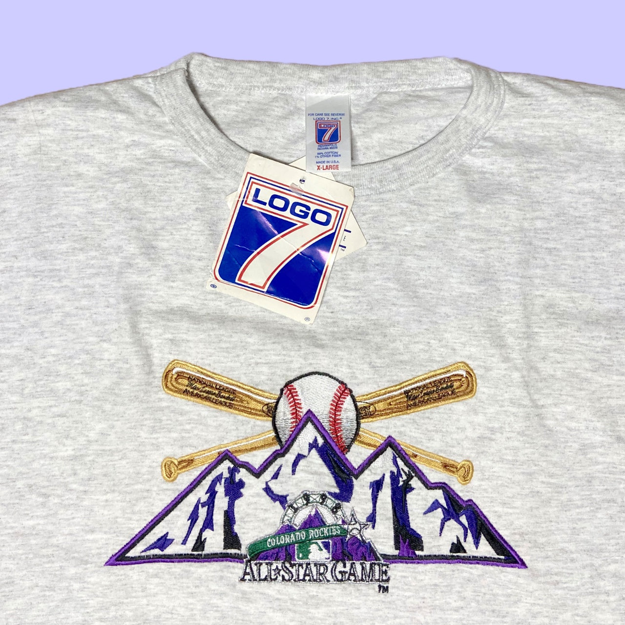 Vintage Deadstock Logo 7 Rockies T-shirt - XL