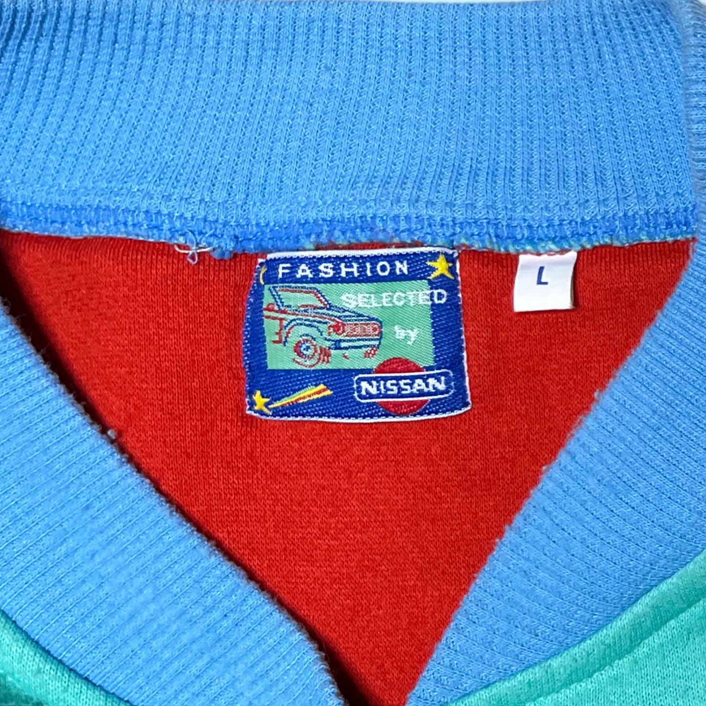 Vintage Nissan Colorblock Sweater - L