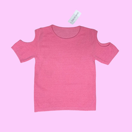 Pink cotton jumper - S